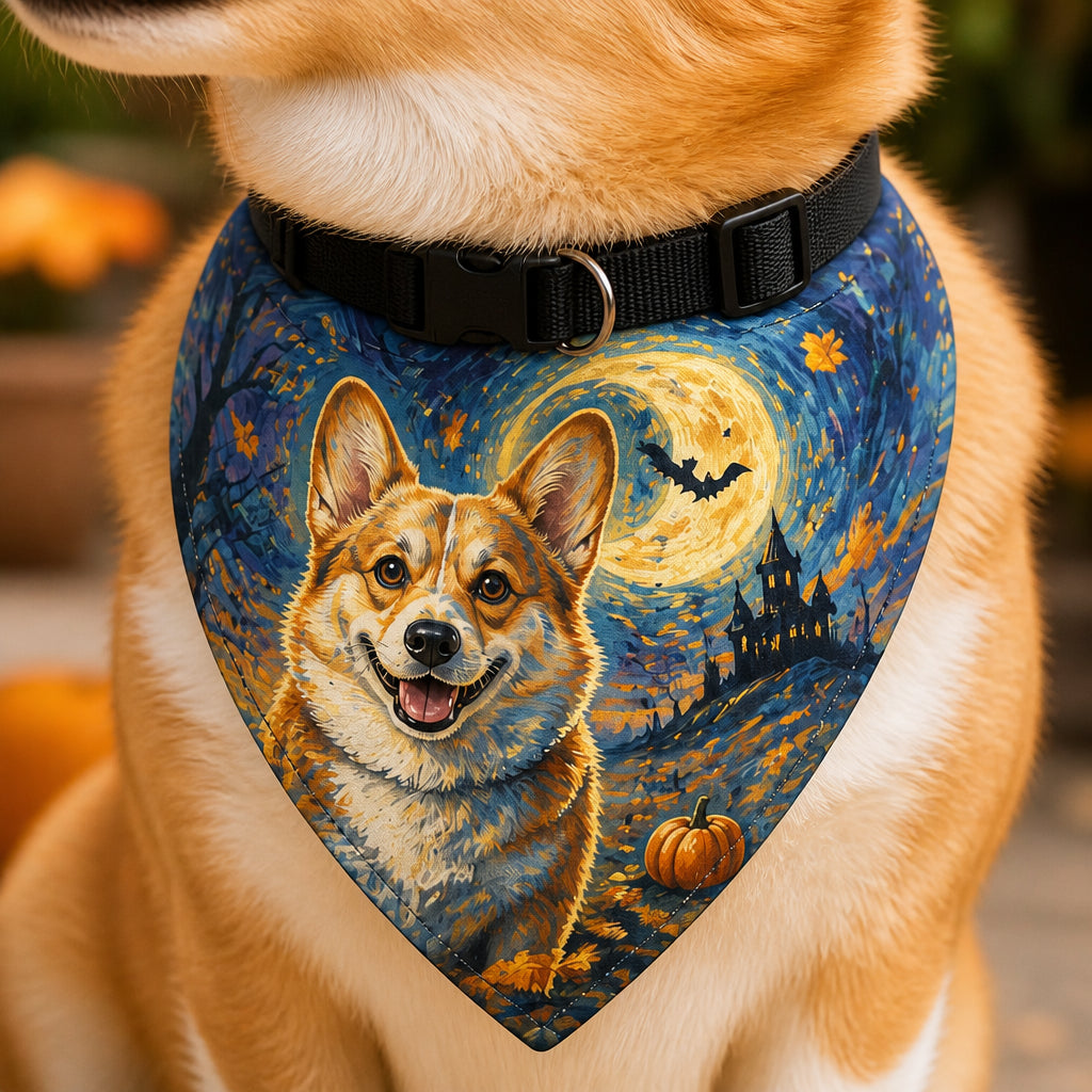 Custom Pet Portrait Halloween Night Sky Bandana - Personalized Pet Bandana Collar With Adjustable Buckle cff4e56f-3f03-41b5-9269-0df36cf9e908.jpg