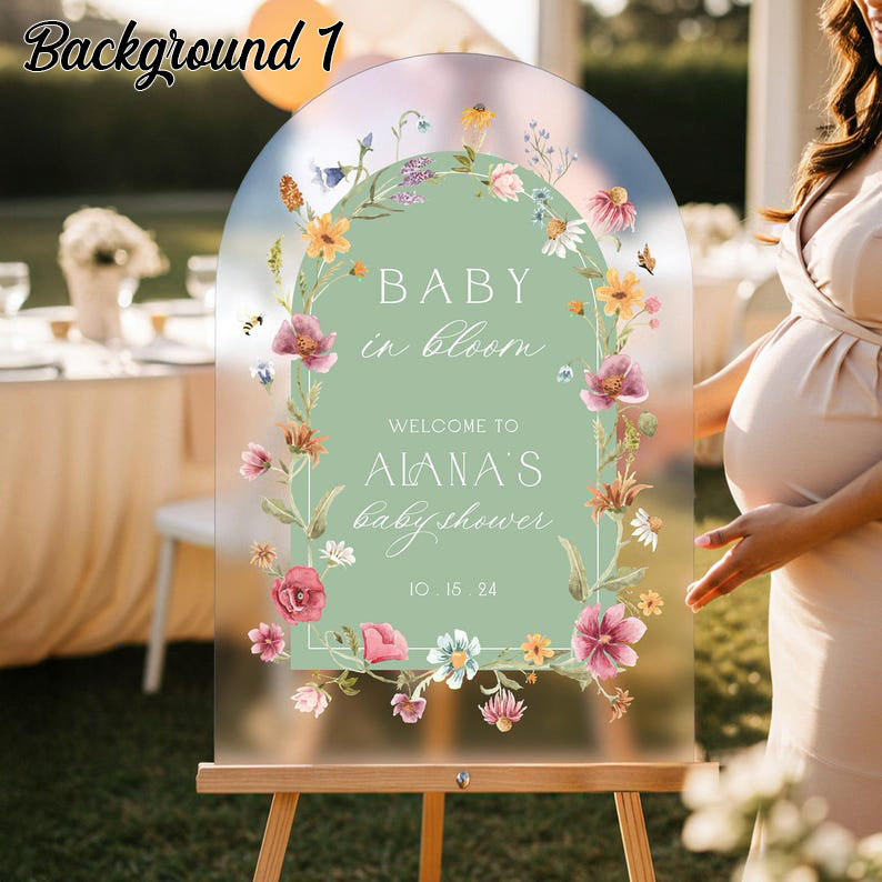 Baby In Bloom Baby Shower Sign, Wildflowers Baby Shower Welcome Sign, Baby In Bloom Baby Shower Decorations FramedFablesStore