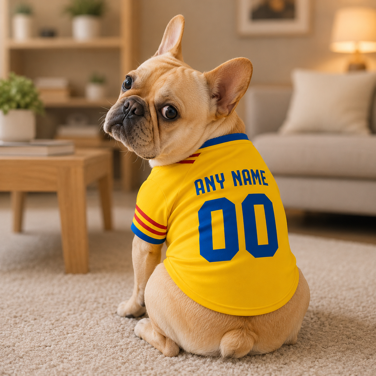 Colombia Dog T-Shirt Jersey Style Custom Name and Number Pet Clothes Gifts