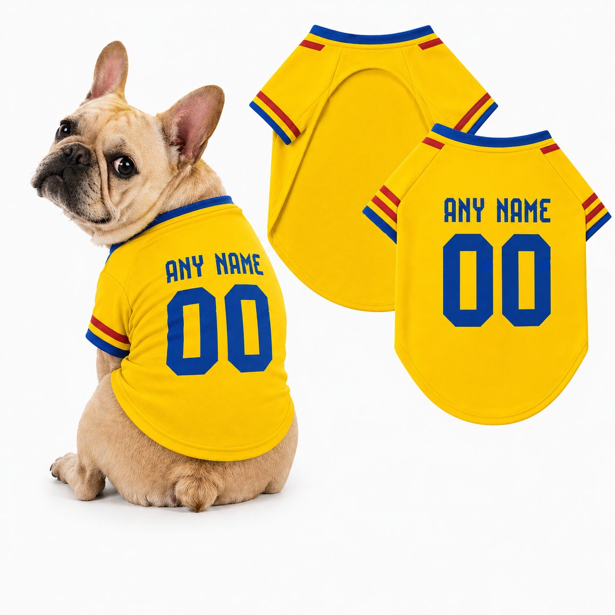 Colombia Dog T-Shirt Jersey Style Custom Name and Number Pet Clothes Gifts