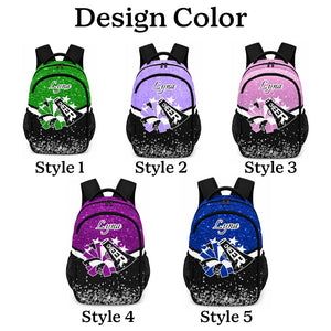 Personalized Cheer Backpack for Cheerleader Customized with Name Shoulder Bag Laptop Backpack for Boys Girls Men Women Casual Daypack Camping Bookbag for Cheer Team trainer Gift