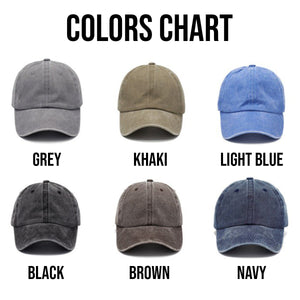 50th Birthday Gifts for Men Women Hats Vintage 1975 Blue Baseball Cap Personalized Embroidery cap for Grandpa Gift For Father