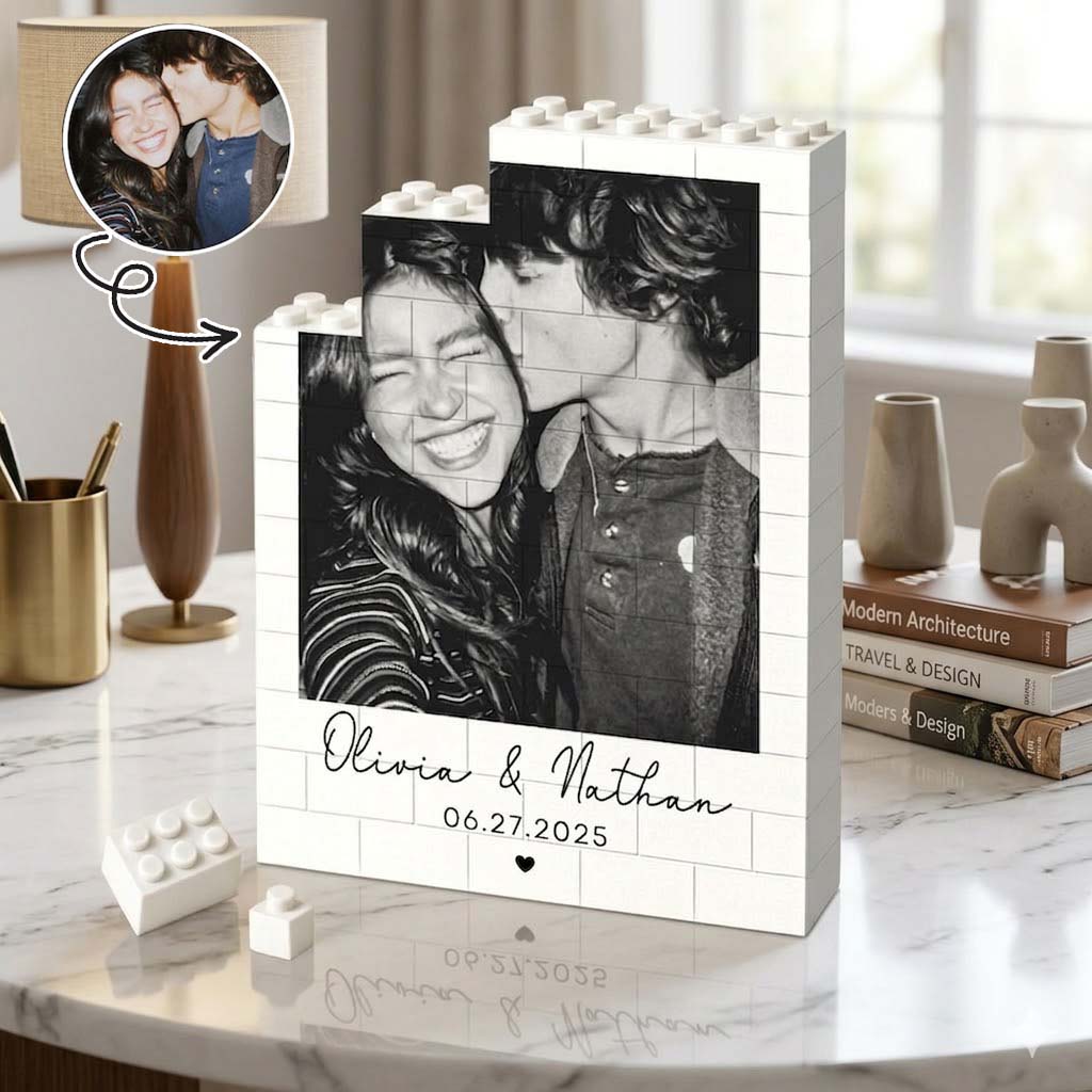 Custom Photo Building Blocks for Couples, Gamer Boyfriend Valentines Day Gift, Gamer Husband Valentine Gifts, Couple Gifts, Anniversary Gift