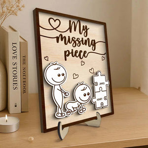 Funny Inappropriate Couple You Make Me Cumplete - Personalized 2-Layered Wooden Plaque - Funny Valentine's Day Gift For Couple
