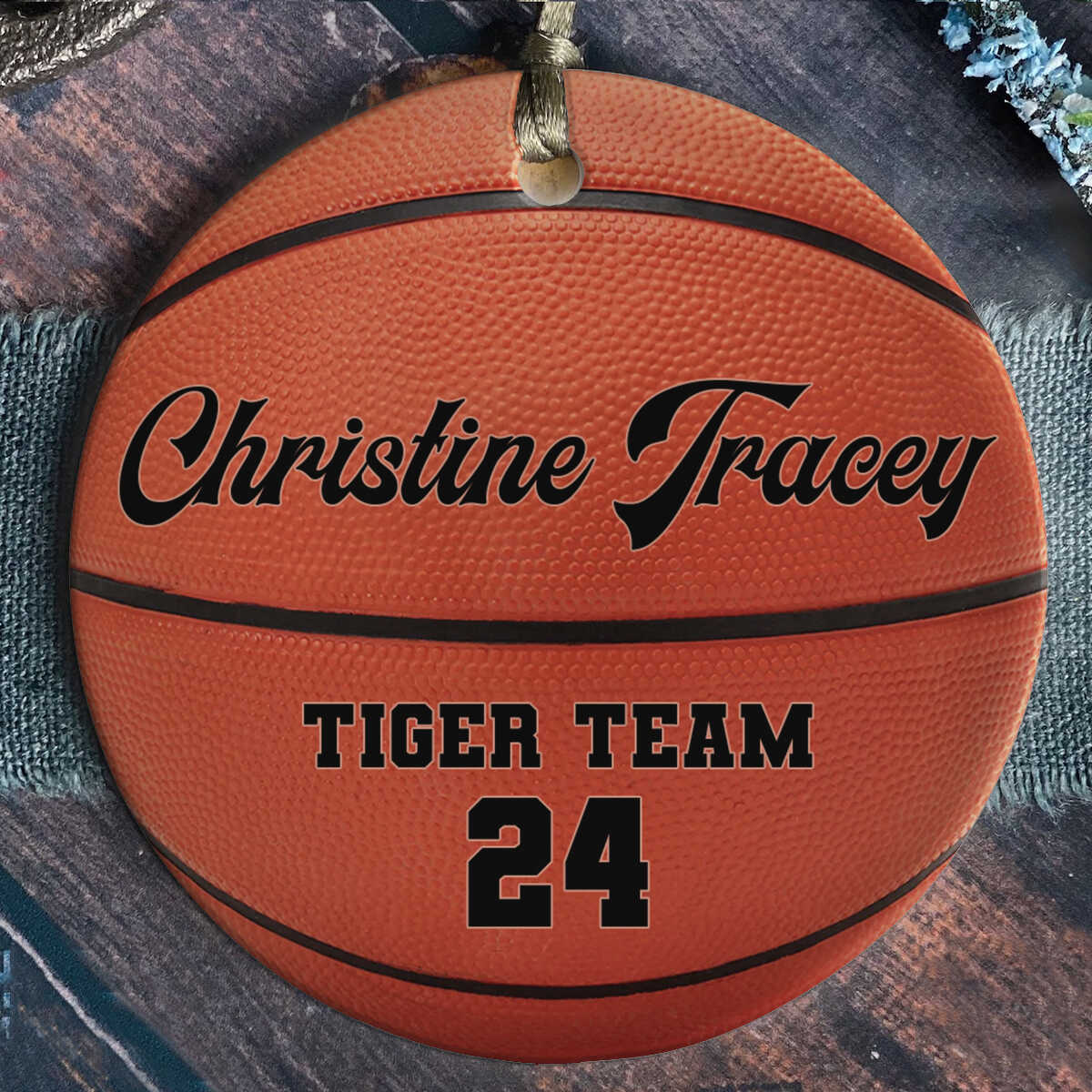 Custom Basketball Ceramic Ornament, Basketball Player Gift, Christmas Gift For Son/Daughter, Basketball Team Gift