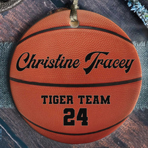 Custom Basketball Ceramic Ornament, Basketball Player Gift, Christmas Gift For Son/Daughter, Basketball Team Gift