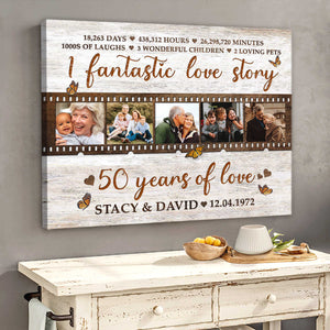 50th Anniversary Gift For Couple, 50th Anniversary Gifts Custom Collage Gift, Golden 50th Anniversary For Parents