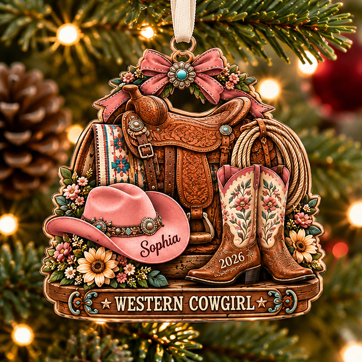 Personalized Western Cowgirl Christmas Ornament – Custom Name & Year, Cowboy Boots & Hat Ornament, Western Girl Gift, Horse Lover Christmas Keepsake d015dcc0-24d4-4466-980e-c22ba88ffa92-01_Western_Cowgirl_Christmas_Tree.jpg