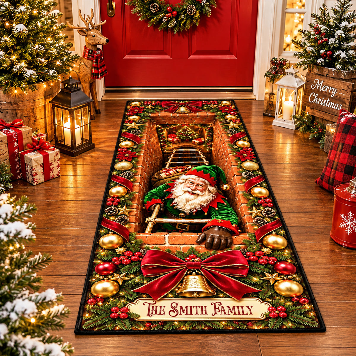 Santa Claus Chimney Runner Rug - Personalized Christmas Home Decor for Family d0206f10-d58c-4b41-a87c-87aaf4ba3104-Banner-1.jpg