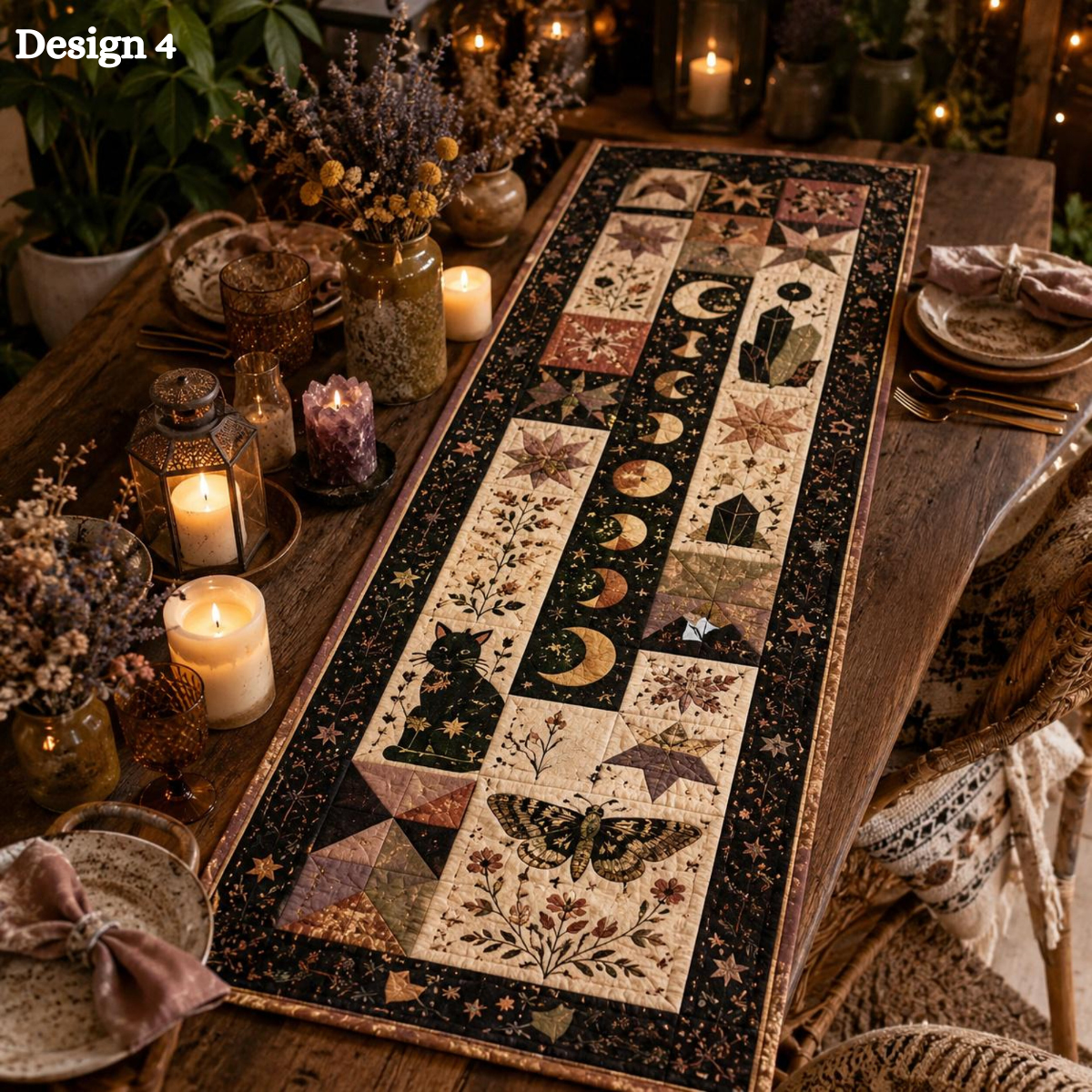 Halloween Quilted Table Runner, Fall Table Runner, Pumpkin Cat Ghost Bat Table Decor, Spooky Autumn Dining Table Runner Halloween Home Decor d0223437-334b-42a4-a01b-9162bd976a32-banner-5.png