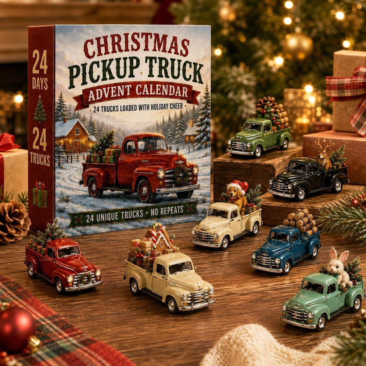 Pickup Truck Advent Calendar 2026, 24 Day Christmas Countdown, 2D Acrylic Classic Truck Ornaments, Holiday Decor Gift for Truck Lovers d033f618-e090-4fe9-a90b-1db395a8454b-il_1588xN.8574090361_56z0.jpg