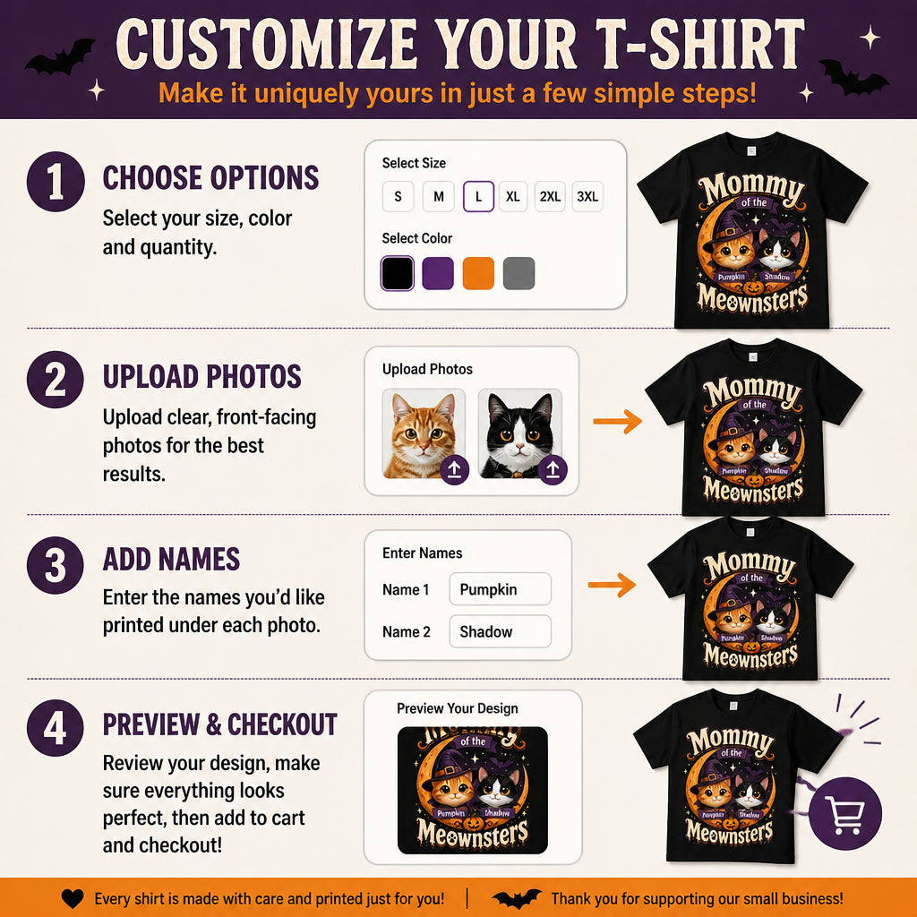 Mommy of the Meownsters – Custom Pet Portrait Tee (2 Cats) - Personalized T-shirt d039dac7-86cb-4617-b8da-b8a5ad48d2b3.jpg