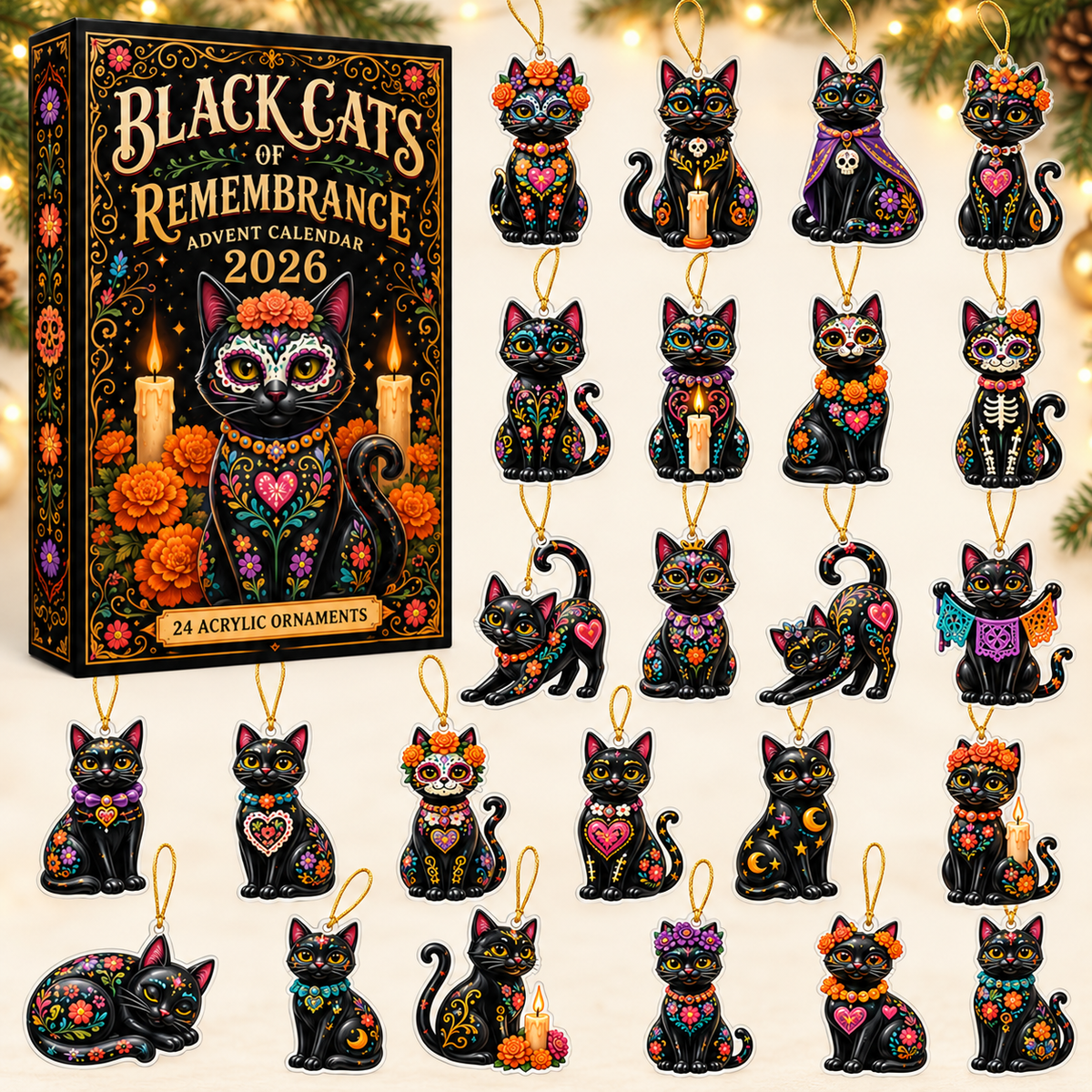 Black Cats of Remembrance Advent Calendar 2026 - 24-Day Festive Countdown, Acrylic Charms Blind Box - Gift For Family & Friends d044dbe8-c805-4228-9cf4-20e0ce68ddbb-cat-box-charms.png
