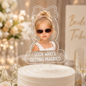 Personalized Bachelorette Cake Topper, Custom Photo Look Who's Getting Married Acrylic Cake Decor, Future Mrs Sign, Bridal Shower Party d05058cd-68d3-448c-9e60-4e228f0bb814-3.jpg