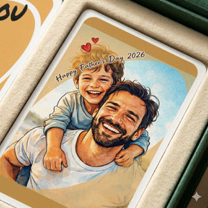 Custom UNO reverse Card for Dad, Love You More Metal Wallet Card