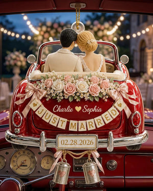 Personalized Just Married Wedding Car 3D Ornament, Acrylic Bride Groom Keepsake, Custom Date Newlywed Gift d05743ed-0938-4c50-a9d2-0ac283d3e0d3-GHGH-1-.webp