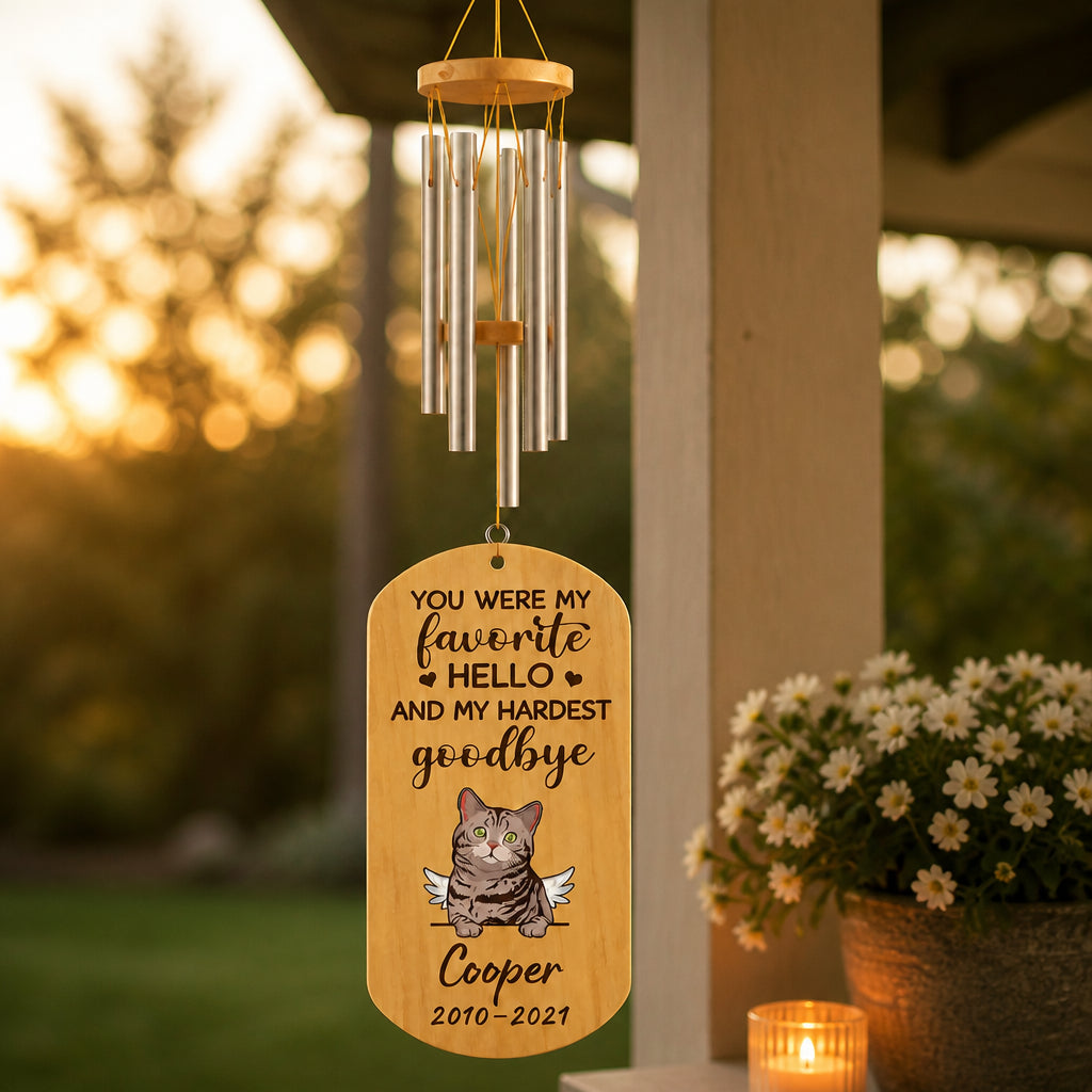 Pet Memorial Wind Chime – Favorite Hello, Hardest Goodbye - Personalized Windchime d05a5ee5-a3a6-46c6-931f-e742658409ab.jpg