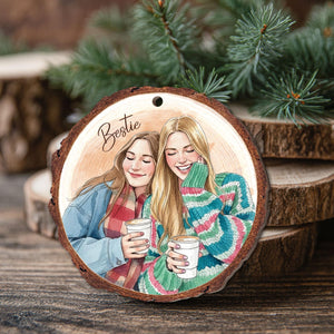 Personalized Friends Portrait From Photo Ornament: Besties Ornament, Best Friend Christmas Gift d05ec6ef-017c-4d08-bd9b-f2de34b8e5e4-2.jpg