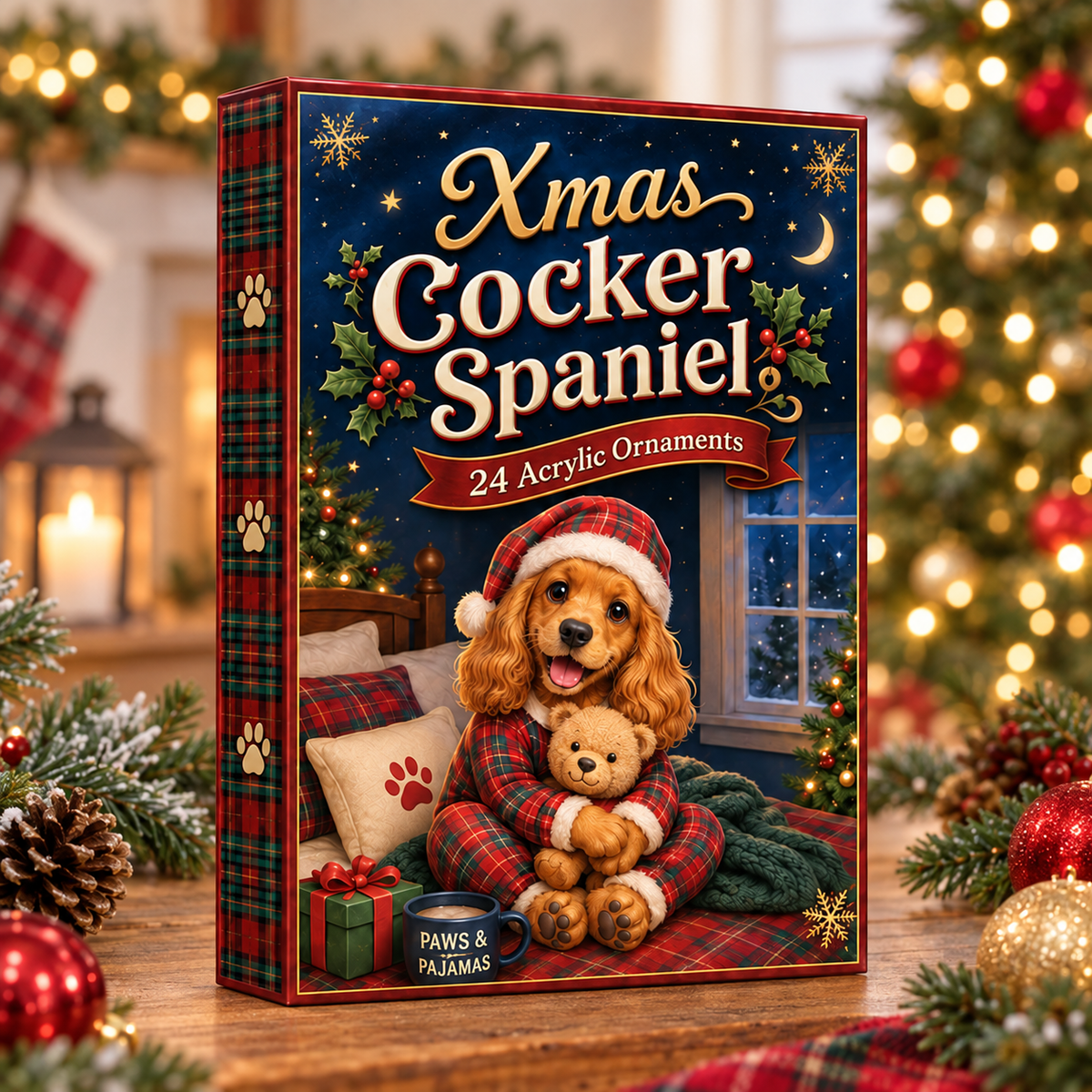 Cocker Spaniel Pajama Advent Calendar 2026 - 24-Day Festive Countdown, Acrylic Charms Blind Box - Gift For Cocker Spaniel Lovers d06d497b-a2d3-40a4-9e3f-f57dd6633481-cocker-spaniel-box.png