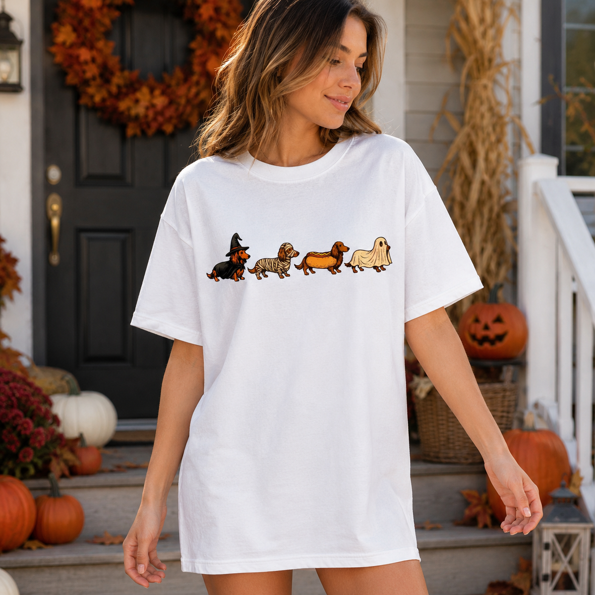 Halloween Dachshund Costume T-Shirt – Cute Witch, Mummy, Hot Dog & Ghost Doxie Shirt for Dog Lovers d06fe3d3-45d1-44fe-bf86-4645dbba5870-banner-1.png