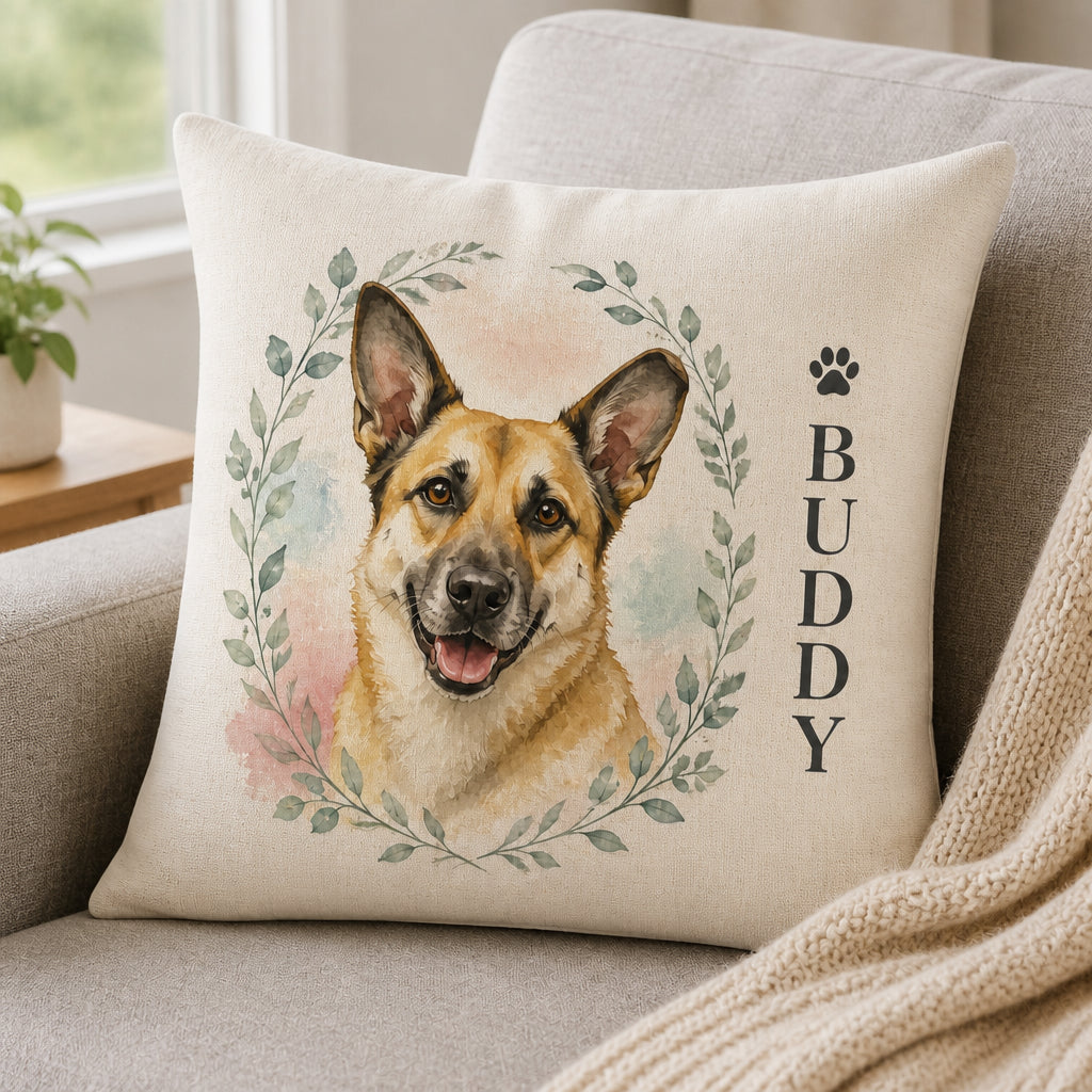 Custom Watercolor Pet Portrait Pillow – Upload Photo + Name - Personalized Pillow d088a166-6ac4-4c89-abea-8536ff89f6a1.jpg