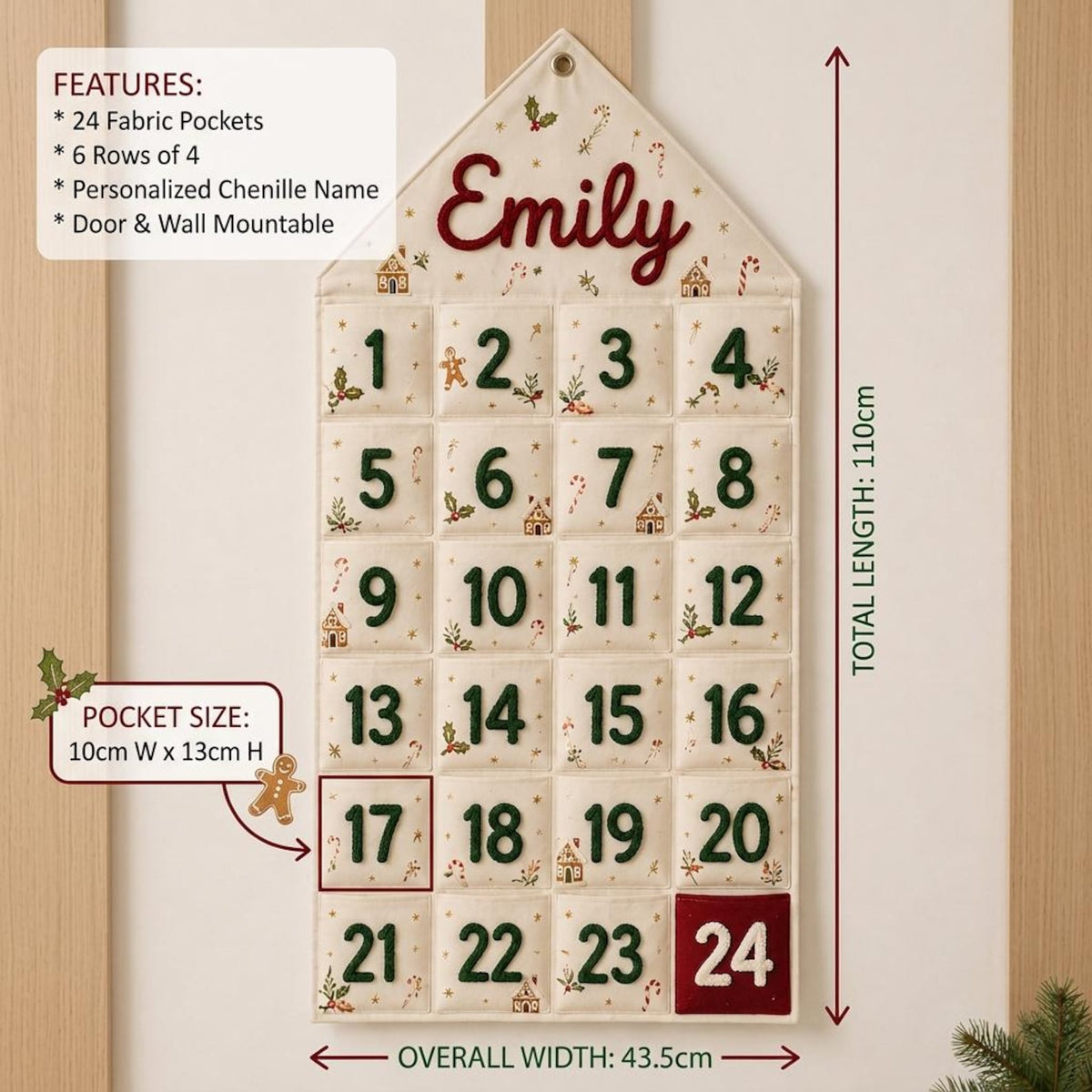 Personalized Advent Calendar for Kids - Custom Chenille Name Christmas Countdown Wall Hanging - Reusable Fabric Pocket Advent Calendar Gift d0908afd-79da-4be9-96e7-fe1adb249568-il_1588xN.8554092550_mm4m.jpg