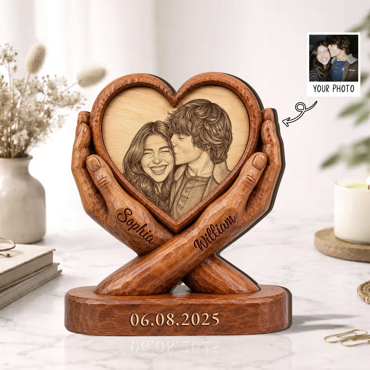 Personalized Photo Couple Wooden Plaque, Custom Image & Couple Name Sign, Wedding Anniversary Gift Block, Engagement Gift, Gift For Husband d0a4467a-7a9c-4093-96d3-aa455352c43d-6.jpg