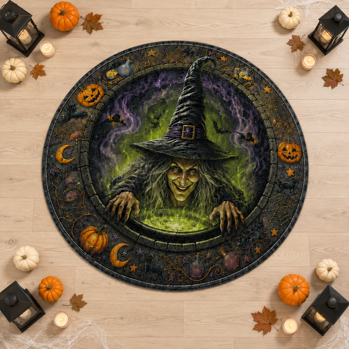 Witch’s Cauldron Portal 3D Illusion Quilted Rug – Spooky Halloween Round Floor Mat With Pumpkins, Bats & Black Cats d0a5478a-5d40-48a2-a71a-db3cfd207863-4.png
