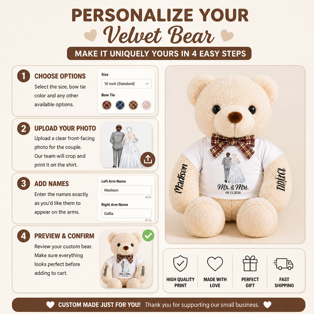 Mr. & Mrs. Wedding Bear – Names & Date - Personalized Grinding Loop Velvet Bear Doll d0b5618d-d256-40f9-8d89-6c7ee5499efa.jpg