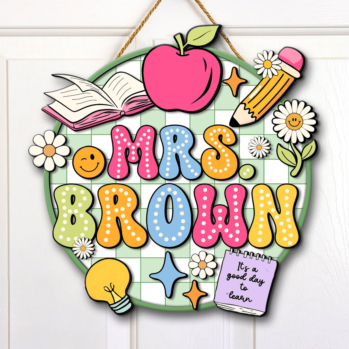 Personalized Teacher Gifts, 3D Teacher Door Sign, Teacher Welcome Sign, Classroom Door Sign, Back to School Gift, 1st Day of School Decor d0cbaddb-e4ec-492f-9c30-44903fb6b8d2-6.png