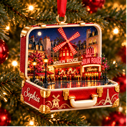 Personalized Moulin Rouge Paris 3D Suitcase Christmas Ornament, Custom Name France Travel Keepsake, Paris Cabaret Vacation Souvenir Gift d0dfb352-7cbb-4d5b-8307-a55c077eb890-moulin_rouge_christmas_tree_1200x1200.png