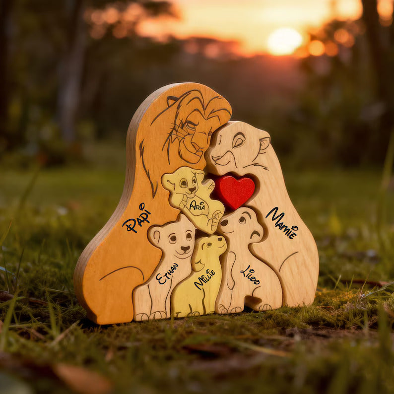 Personalized Wooden Lion Family Puzzle, Custom Anniversary Gift, Up to 9 Lions Family Figurines, Family Home Decor, Gifts for Parents d0ea2563-38a1-49f5-9430-d37b430aade6-dsgesw-6-.jpg