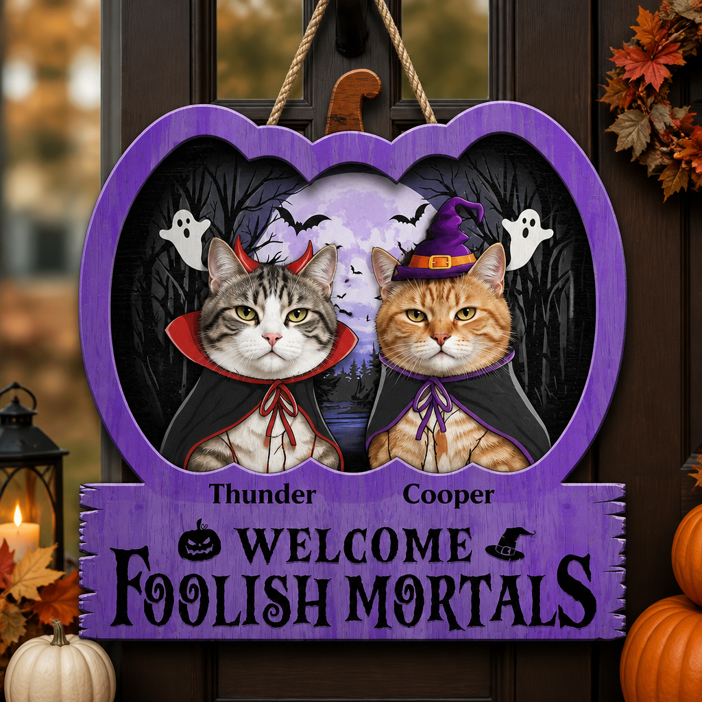 Halloween Cat Portrait Wood Sign — Welcome Foolish Mortals - Personalized Wood Sign d0ed0457-93ce-4f20-9d3c-71e9c45fda80.png
