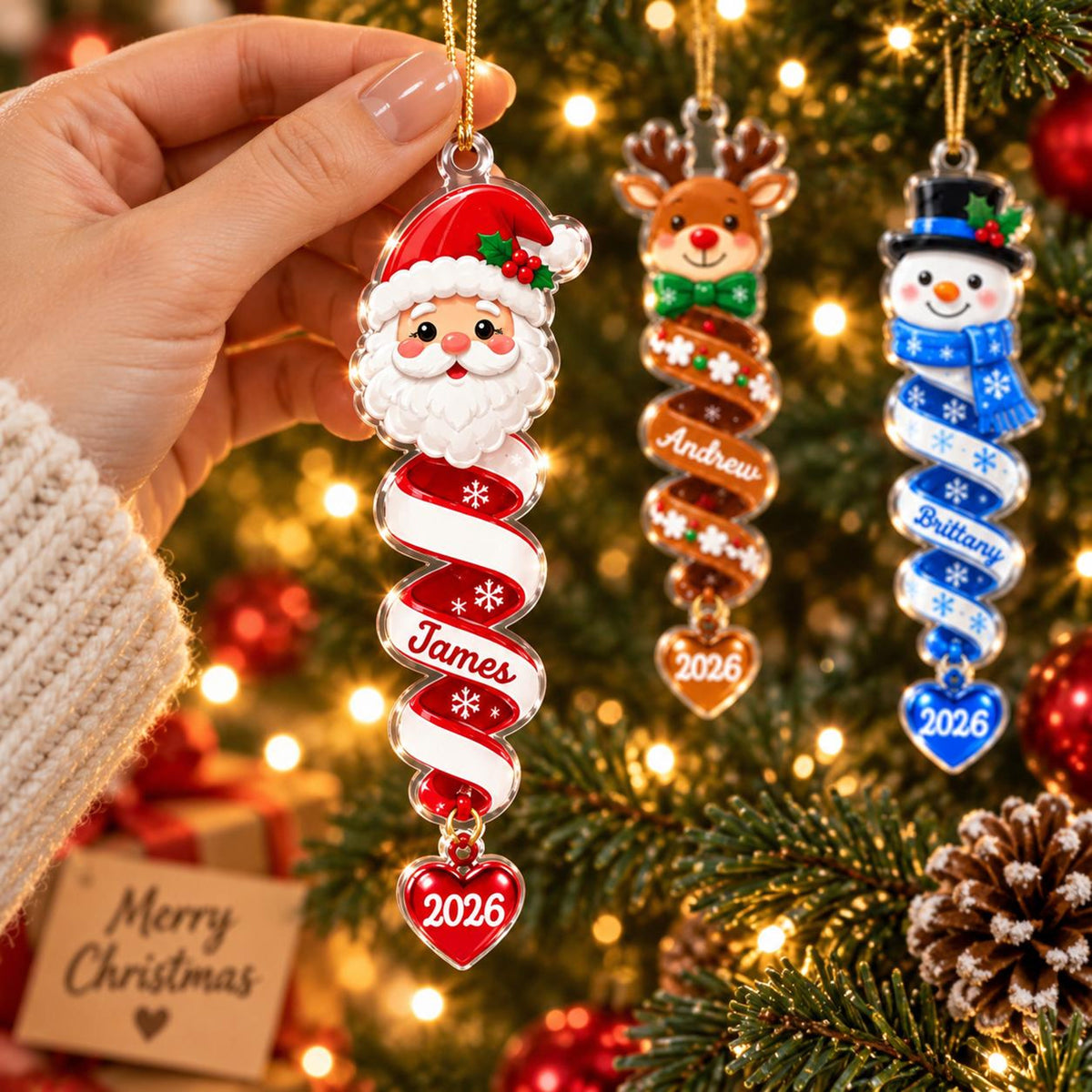 Custom Name Spiral Ornament, Spiral Christmas Ornaments, Family Ornament 2026, Snowman Santa Christmas Keepsake, Christmas Gifts for Friends d0f353d4-696b-482d-ad45-d9df2209e4ec-4.jpg