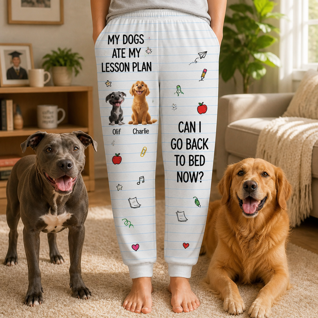 Teacher Humor Chalkboard Sweatpants – 2 Pet Photo + Names - Personalized Sweatpants d1069f91-18f9-4406-b1eb-203c2a393ca8.png