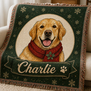 Custom Pet Portrait Holiday Blanket with Name - Personalized Blanket d12cda9e-10f7-42a5-8988-c990ef3749aa.jpg