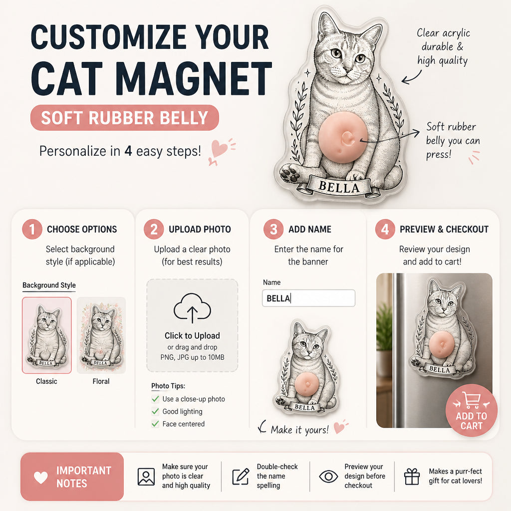 Custom Pet Portrait Engraved Magnet – Laurel Medallion - Personalized Acrylic Refrigerator Magnet - Soft Rubber Belly d12e80d2-bc41-4419-87f7-02ac4c320f1d.jpg