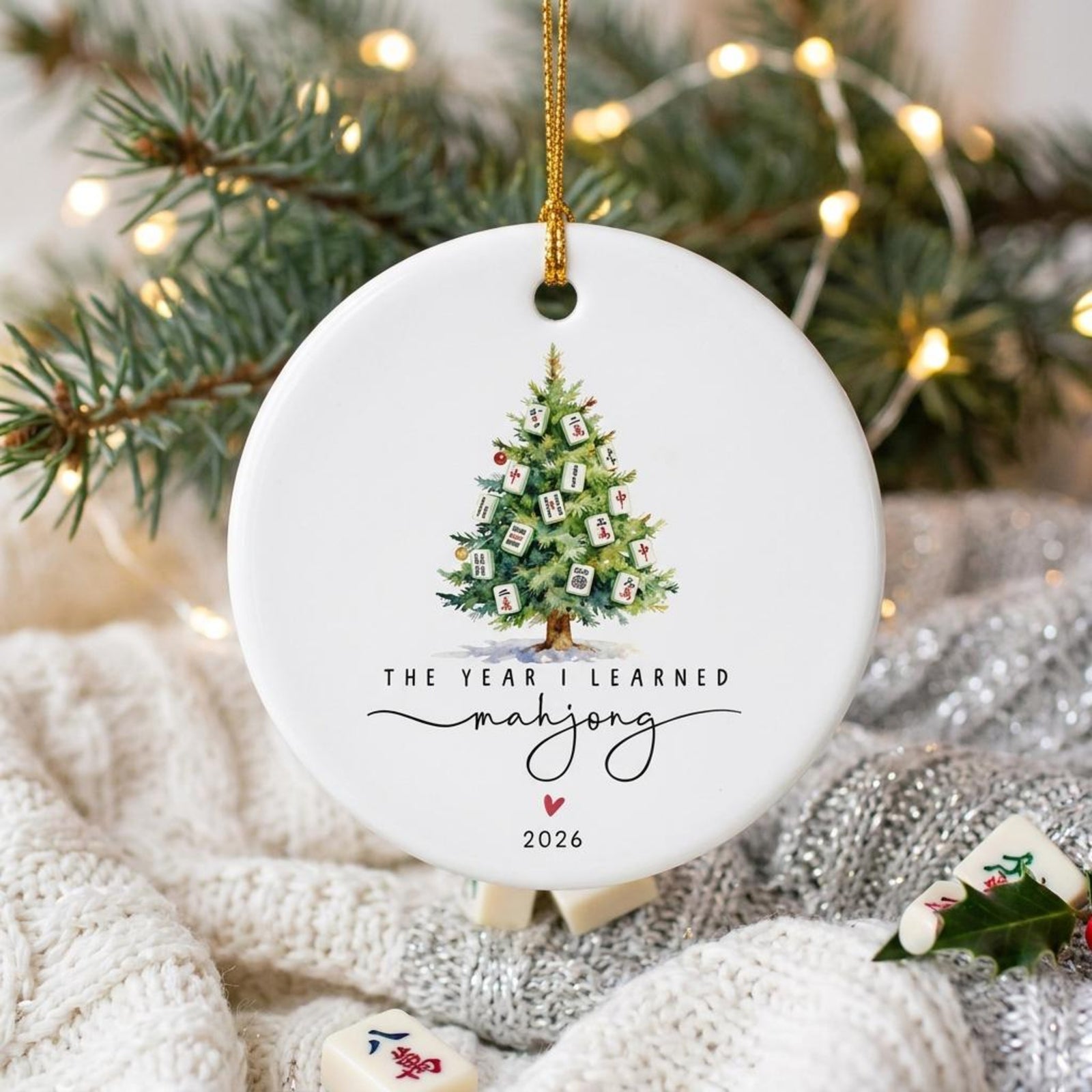 The Year I Learned Mahjong - Custom Mahjong Ornament Funny Mahjong Group Gift, Christmas Gift For Mahjong Club 2026, Merry Mahjong Chinoiserie d1440ab4-a60a-47c3-bded-f09297ec201c-1.jpg