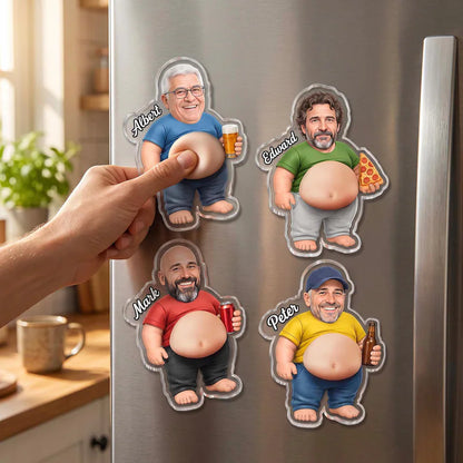 Custom Face Photo Fridge Magnet, Funny Personalized Dad Gift, Acrylic Squeeze Belly Magnet, Husband Grandpa Birthday Christmas Keepsake d1593d3e-46e5-4bcb-88cf-46dde5dd1632-ghbhngf.webp