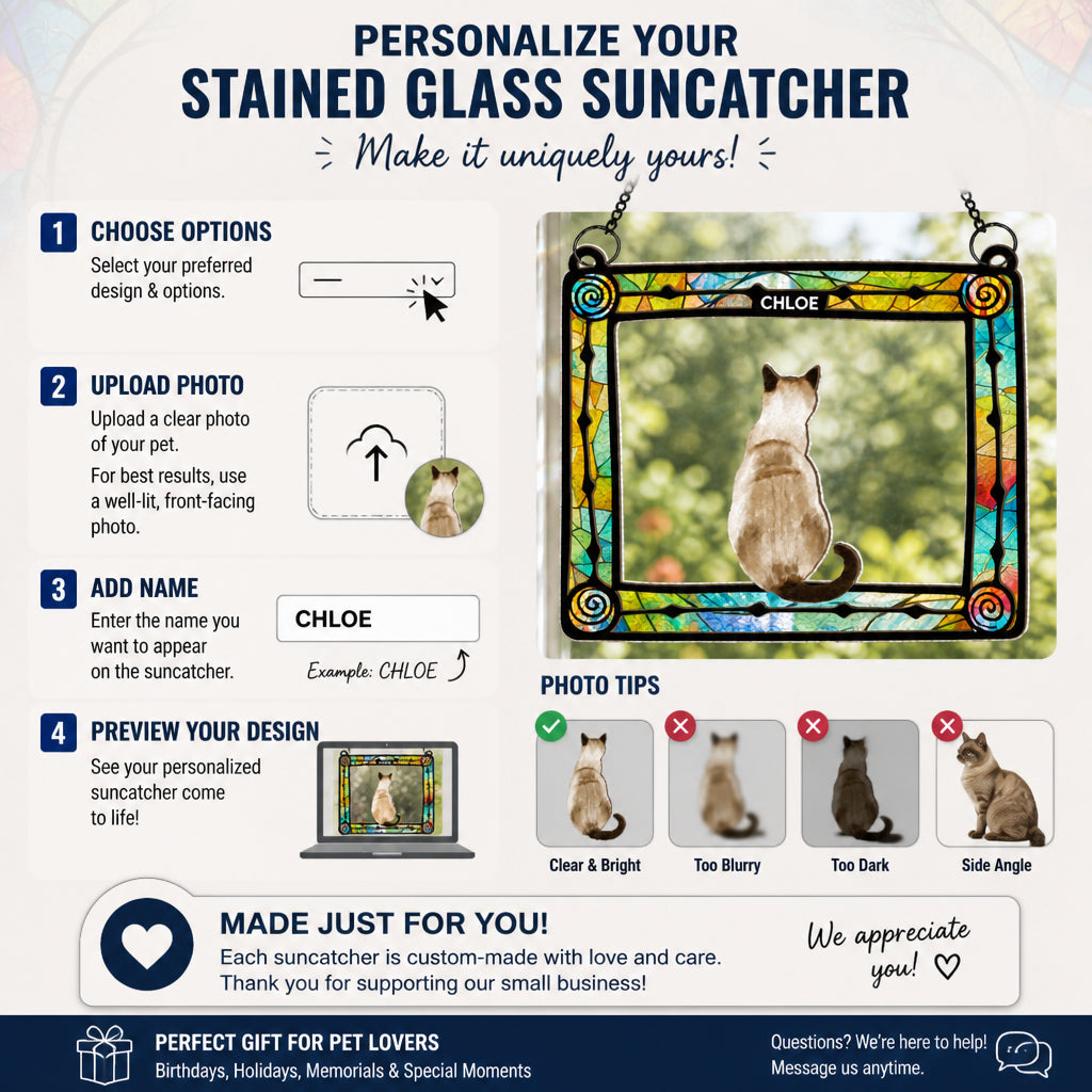 Personalized Cat Stained-Glass Suncatcher with Name - Personalized Rectangle Stained Glass Suncatcher (PW) d16a05d8-6aa4-4b6e-b19a-204e1be8b2e2.jpg