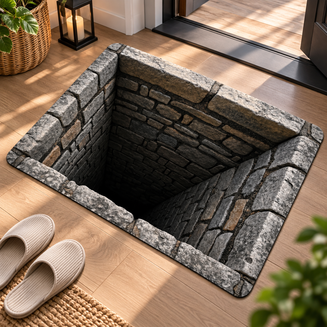 3D Illusion Stone Well Bath Mat, Funny Trap Door Floor Mat, Non Slip Bath Mat, Realistic Deep Pit Doormat, Unique Home Decor d16d7da5-7be9-4a4f-8f2d-6b3c0d761c77-cc0e6f85-4d84-4bfe-95c5-59e03fc28b0b.png