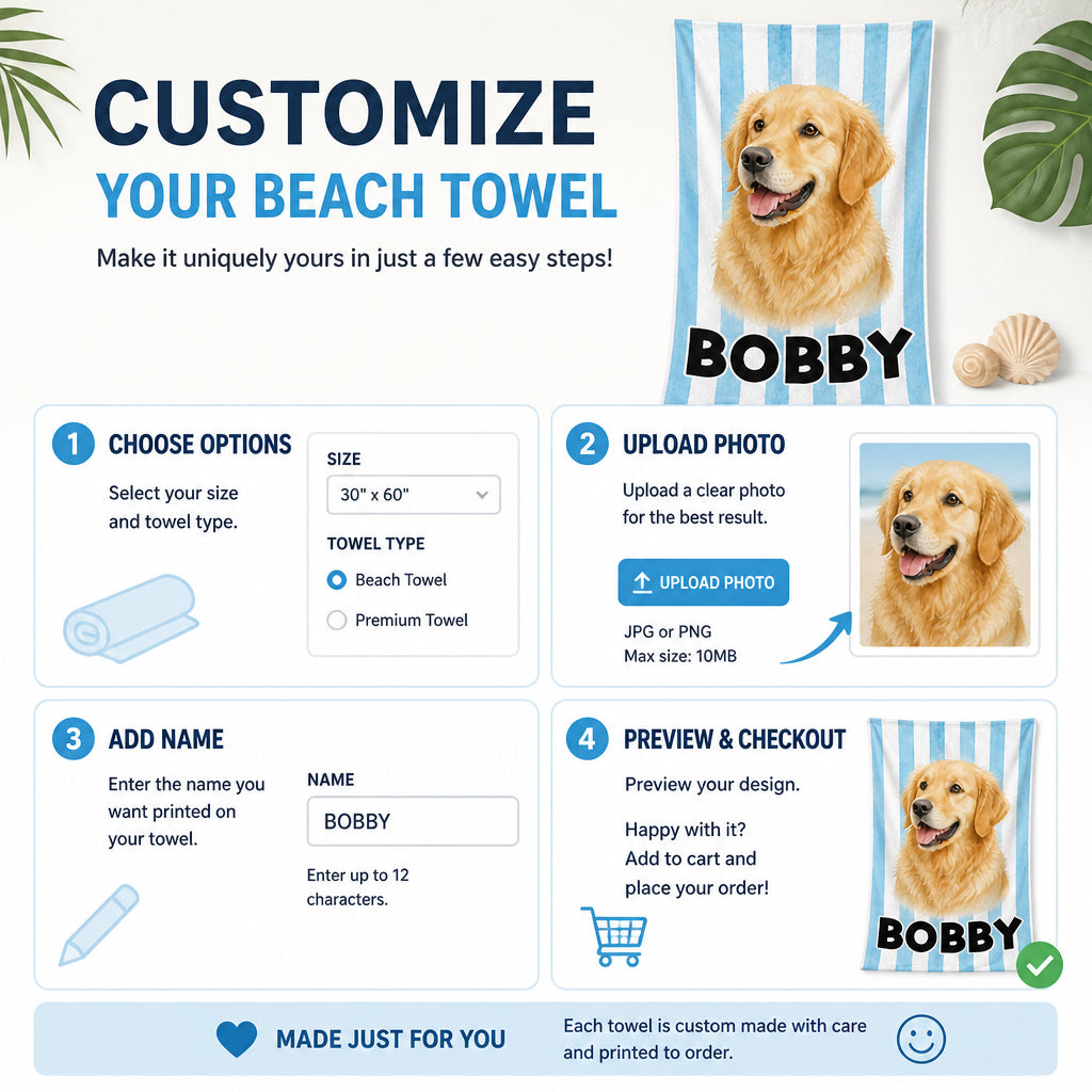 Watercolor Pet Portrait Beach Towel with Name - Personalized Beach Towel d1860409-bce6-4c73-bc17-6aed7e6b95ed.jpg