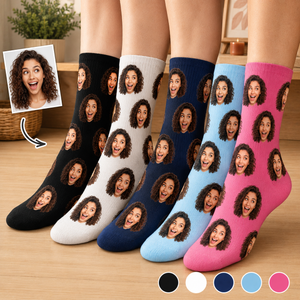 Custom Face Socks, Personalized Photo Sock, Valentine's Day Gifts