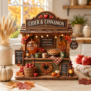 Personalized Cider & Cinnamon Wooden Block, Custom Apple Cider Stand Decor, Rustic Fall Farmhouse Shelf Sitter, Autumn Thanksgiving Gift d18af2a2-8aaa-4177-8569-04f9cd397c2c-banner-1.png