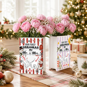 Our First Christmas As Husband And Wife - Personalized Ceramic Book Vase d1939340-8818-4006-8ded-bebbc4636231-3-1-.jpg
