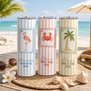 Custom Vacation Tumbler - Personalized Name - Matching Beach Vacation - Spring Break - Bachelorette Girls Trip 20oz Skinny Tumblers d1993908-b8a2-4bb1-9f2d-6771060baeda-banner-1.png