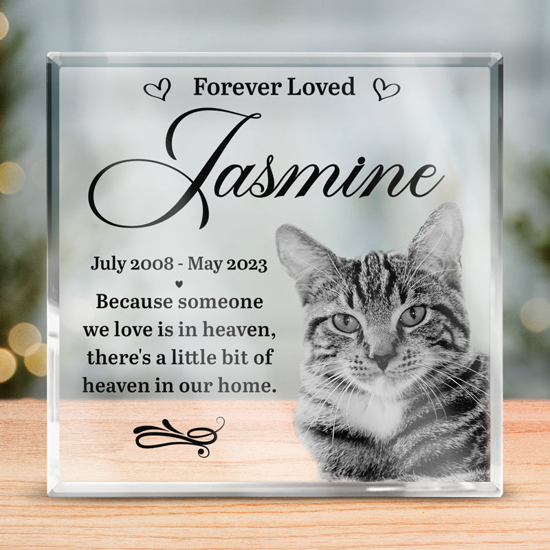 Custom Photo Someone We Love Is In Heaven - Memorial Personalized Custom Square Shaped Acrylic Plaque