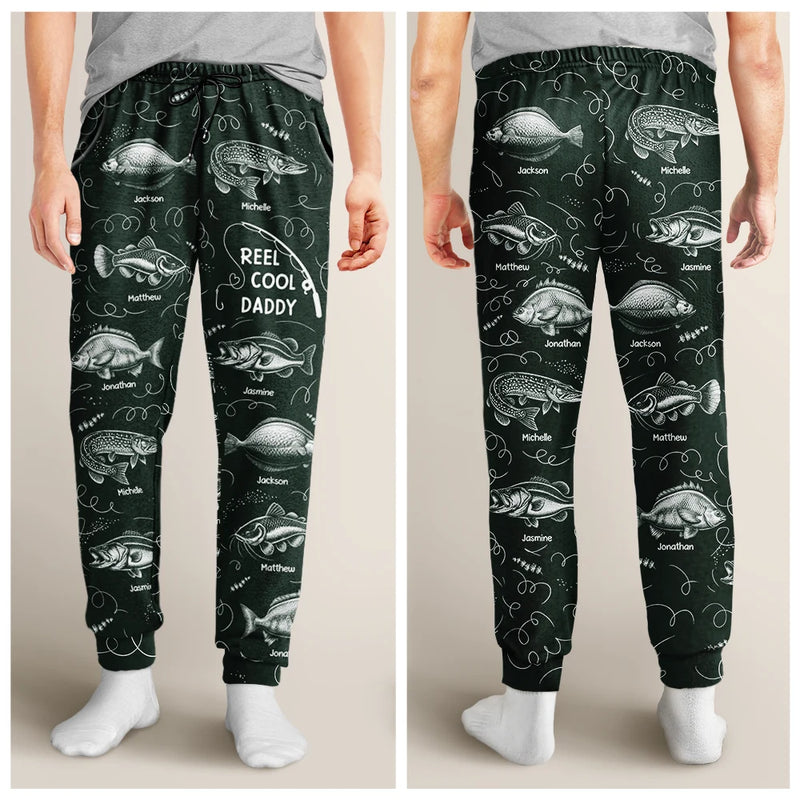 Reel Cool Grandpa Dad - Personalized Sweatpants