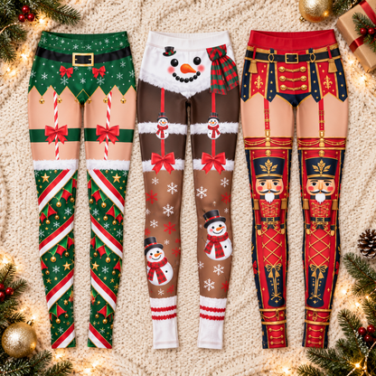 Custom Cute Xmas Characters Leggings, Funny Santa Nice List Pants, Gag Gift, Santa Elf Christmas Lights Leggings, Novelty Holiday Bottoms d1ab7182-a46d-4464-bf0f-cffc259074f0-banner-2.png
