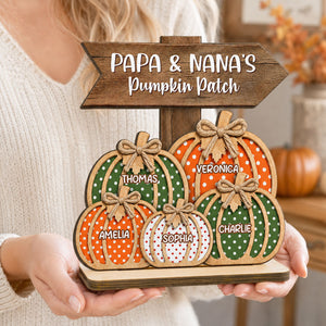 Fall Season Polka Dot Grandma's Pumpkin Patch - Personalized Wooden Plaque - Fall Decor For Grandma, Grandparents d1aea6f9-dce4-4c27-85c8-42bbd10a59f8-4.jpg